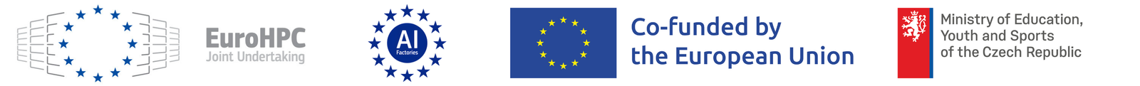 EuroHPC Joint Undertaking · AI Factories · Co-funded by the European Union · Ministry of Education, Youth and Sports of the Czech Republic